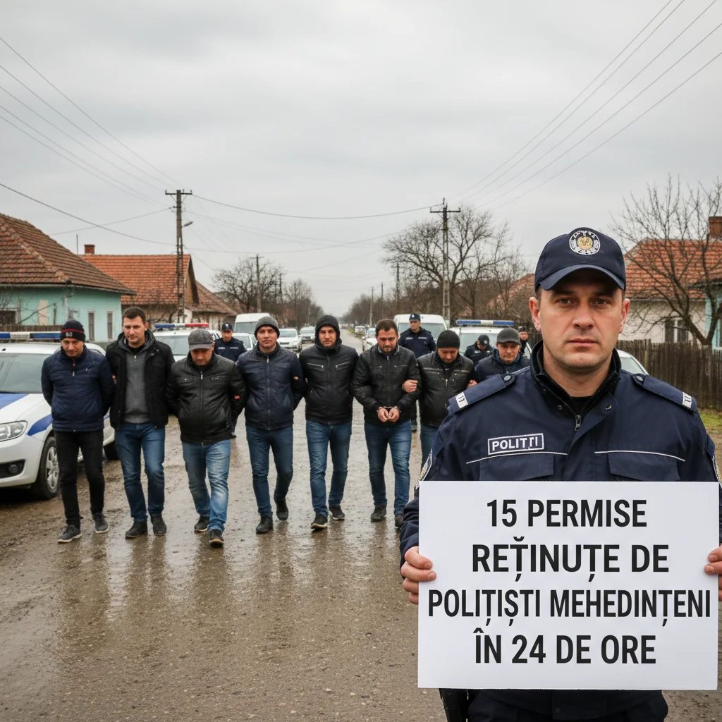 15 permise de conducere reținute în 24 de ore de polițiștii din Mehedinți