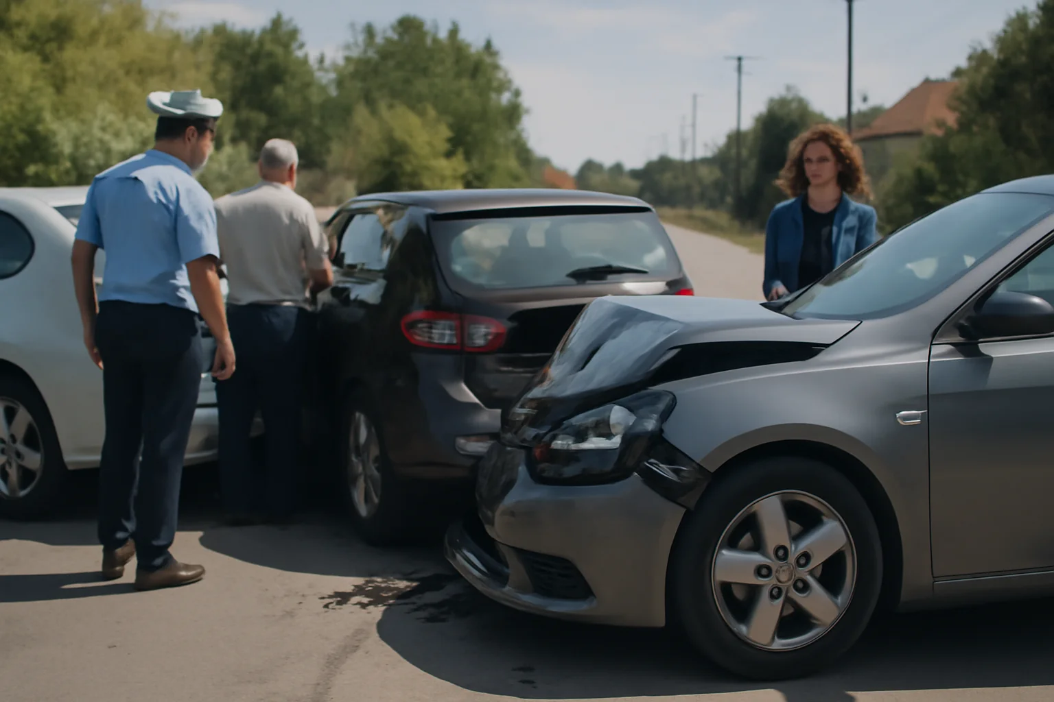 Accident în lanț cu trei mașini pe DN 6 – Trafic blocat temporar