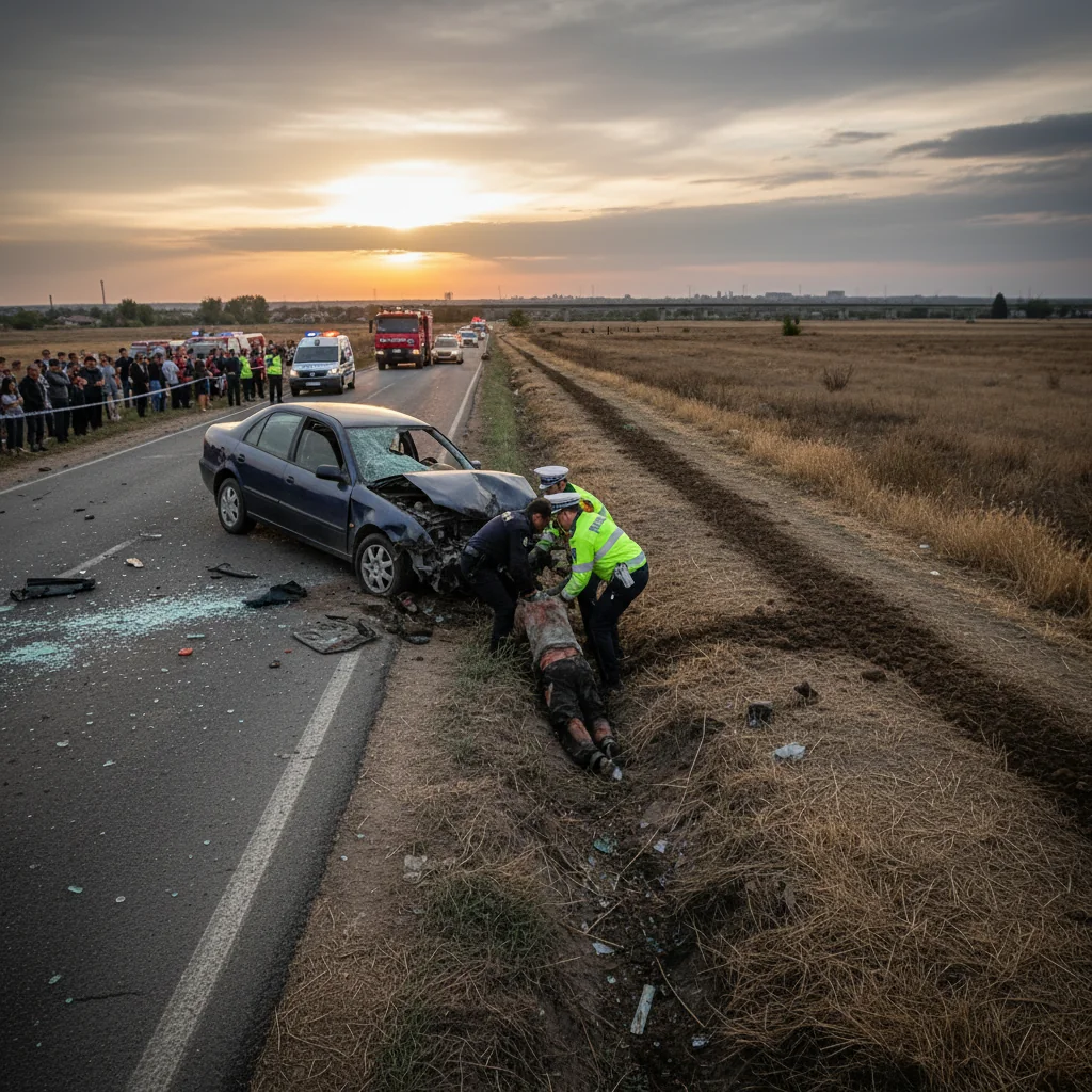 Accident rutier sever la Drobeta-Turnu Severin: femeie târâtă peste un kilometru