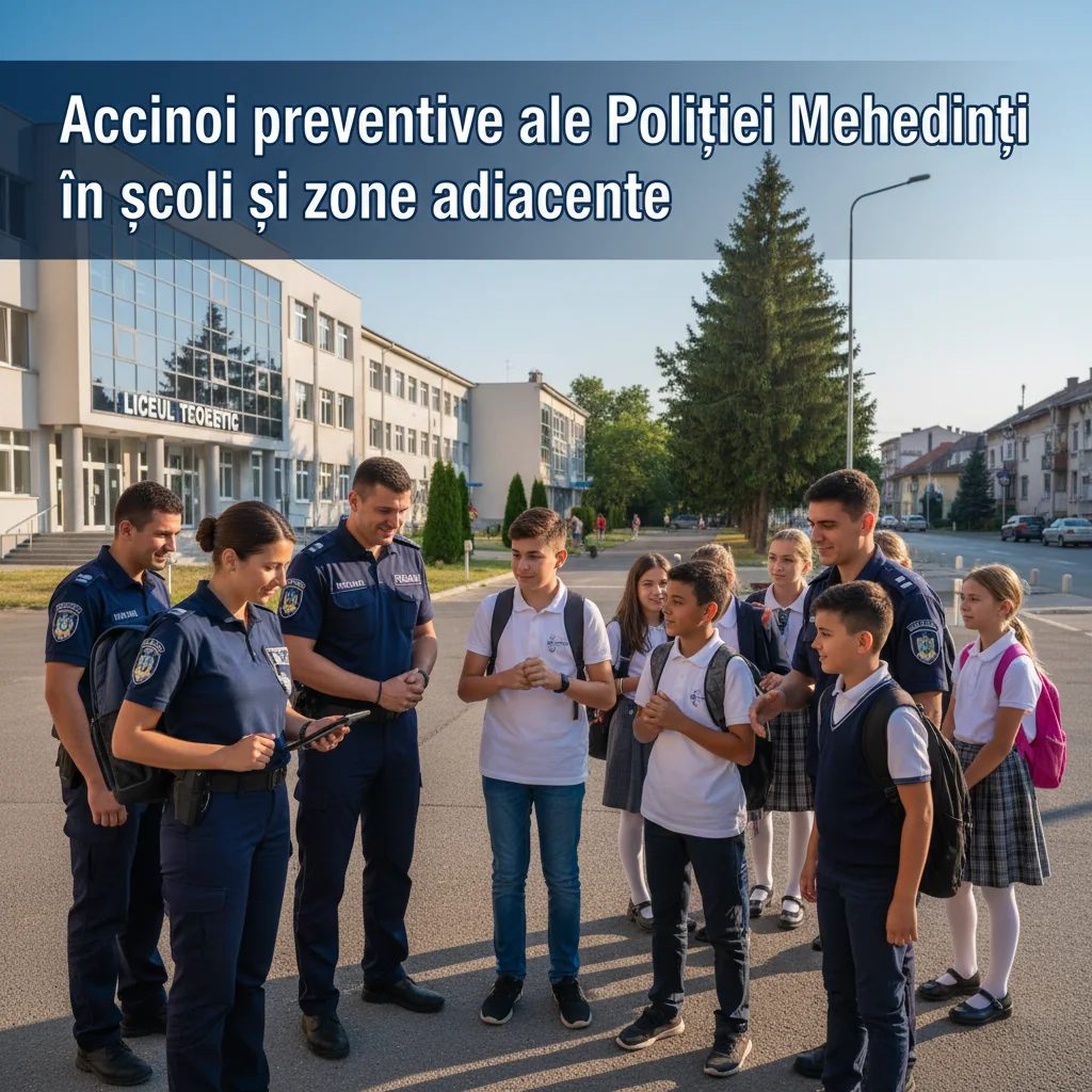 Acțiuni preventive în școli din Drobeta-Turnu Severin: Poliția Mehedinți intensifică măsurile pentru siguranța elevilor