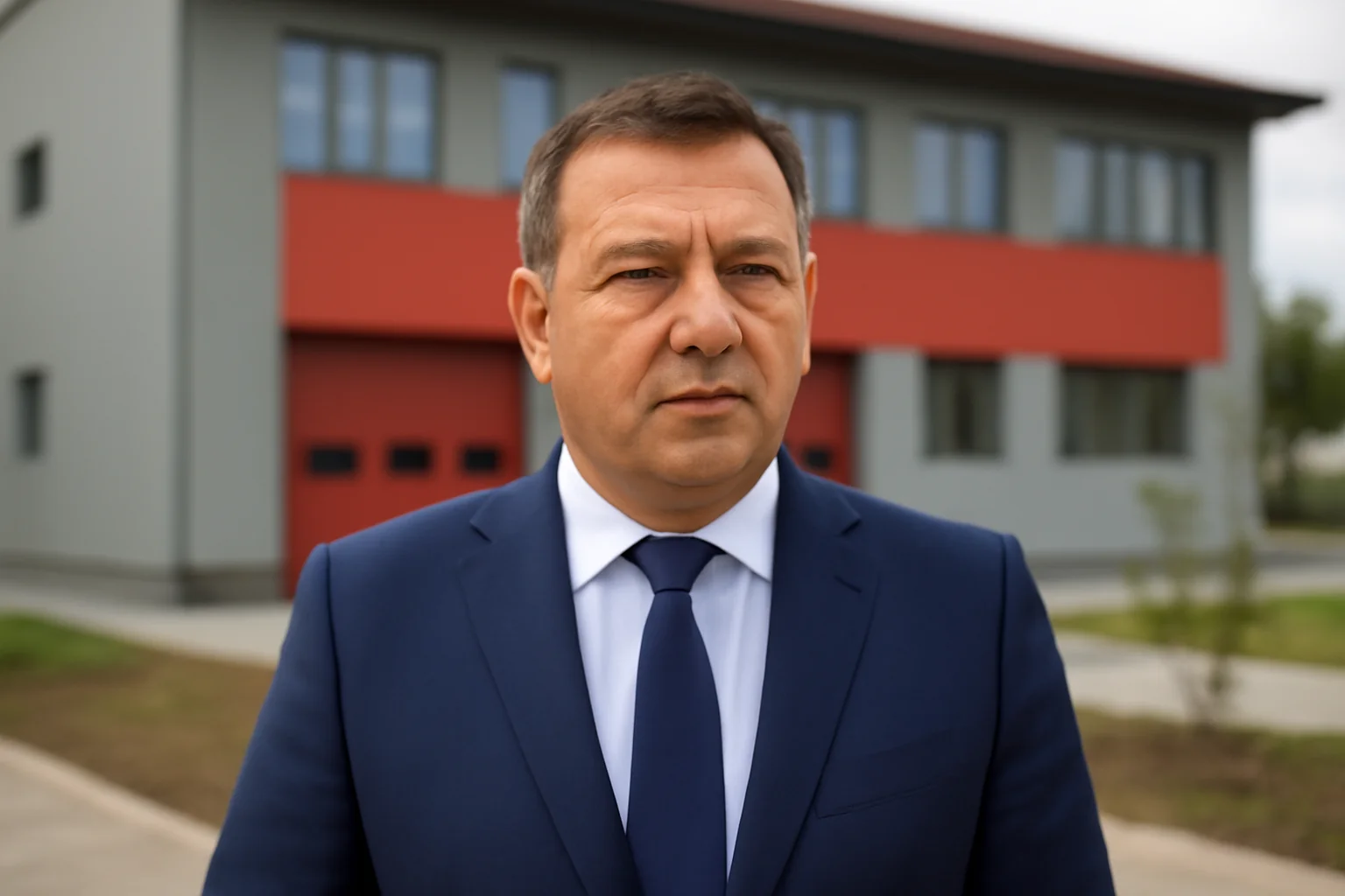 Aladin Georgescu, președintele CJ Mehedinți, la finalizarea lucrărilor de modernizare a clădirii ISU Drobeta