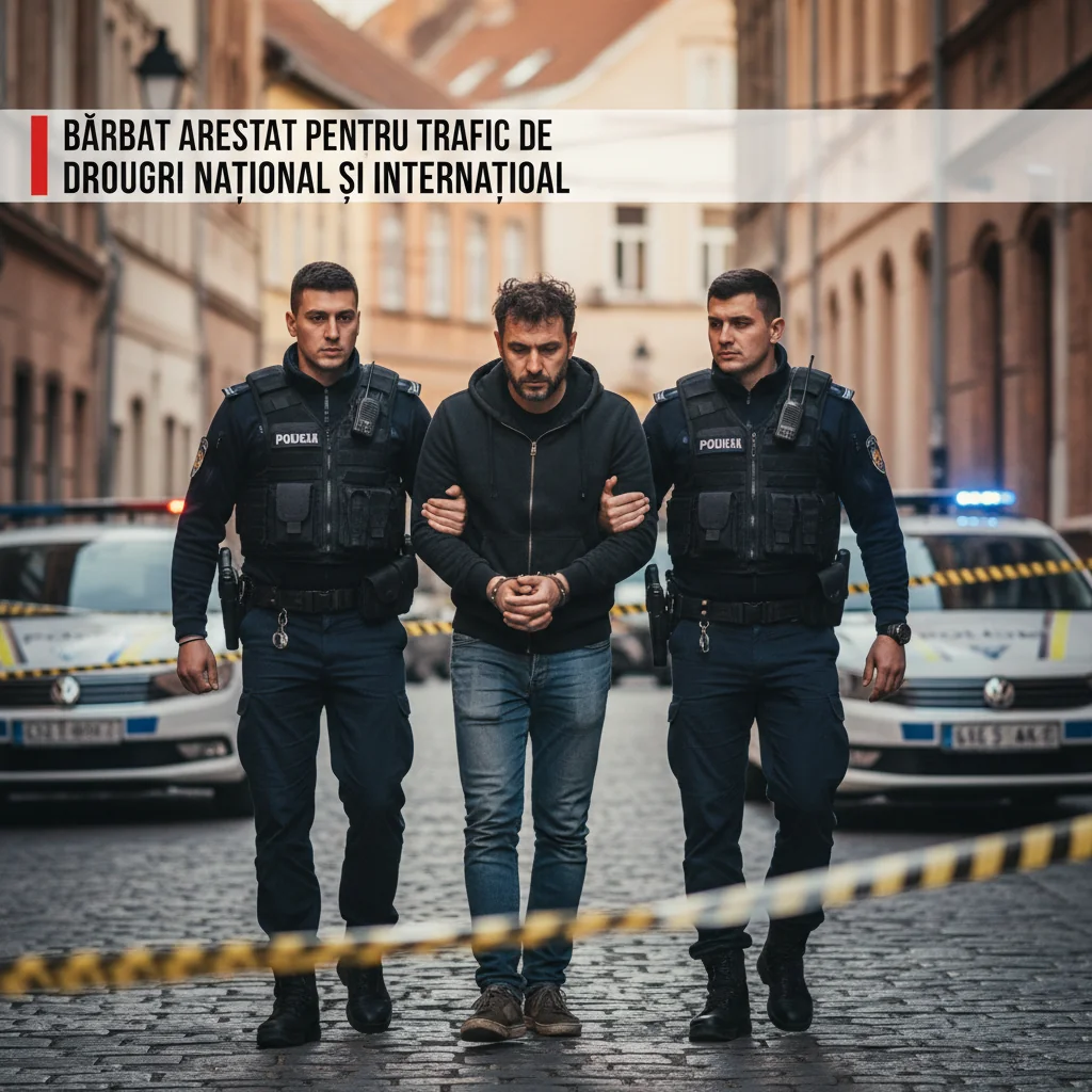 Bărbat reținut, acuzat de trafic de droguri pe teritoriul României și în afara țării
