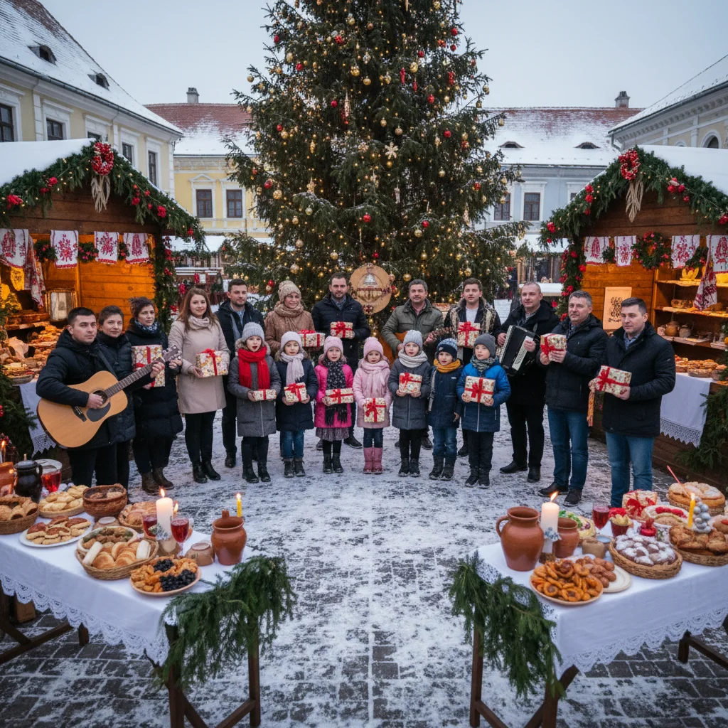 Comunitatea locală se pregătește pentru sărbători cu daruri și colinde tradiționale