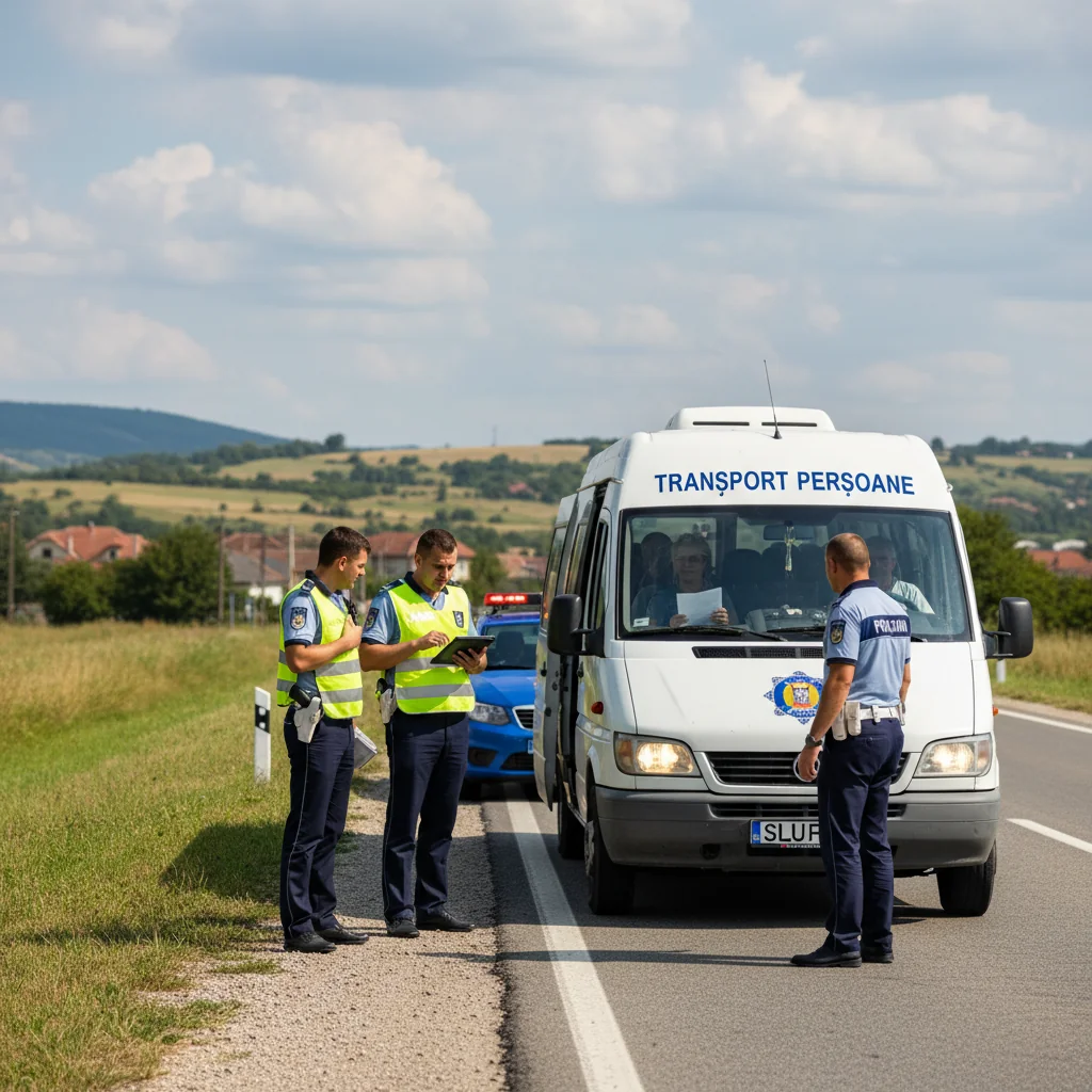 Controale ale polițiștilor din Mehedinți la firmele de transport persoane