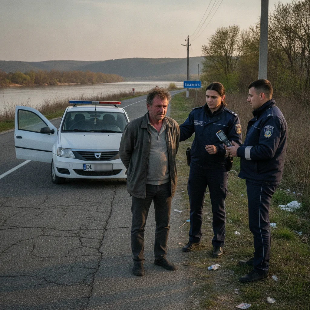 La Cujmir, șofer fără permis, cu alcool, după răsturnare și părăsirea locului
