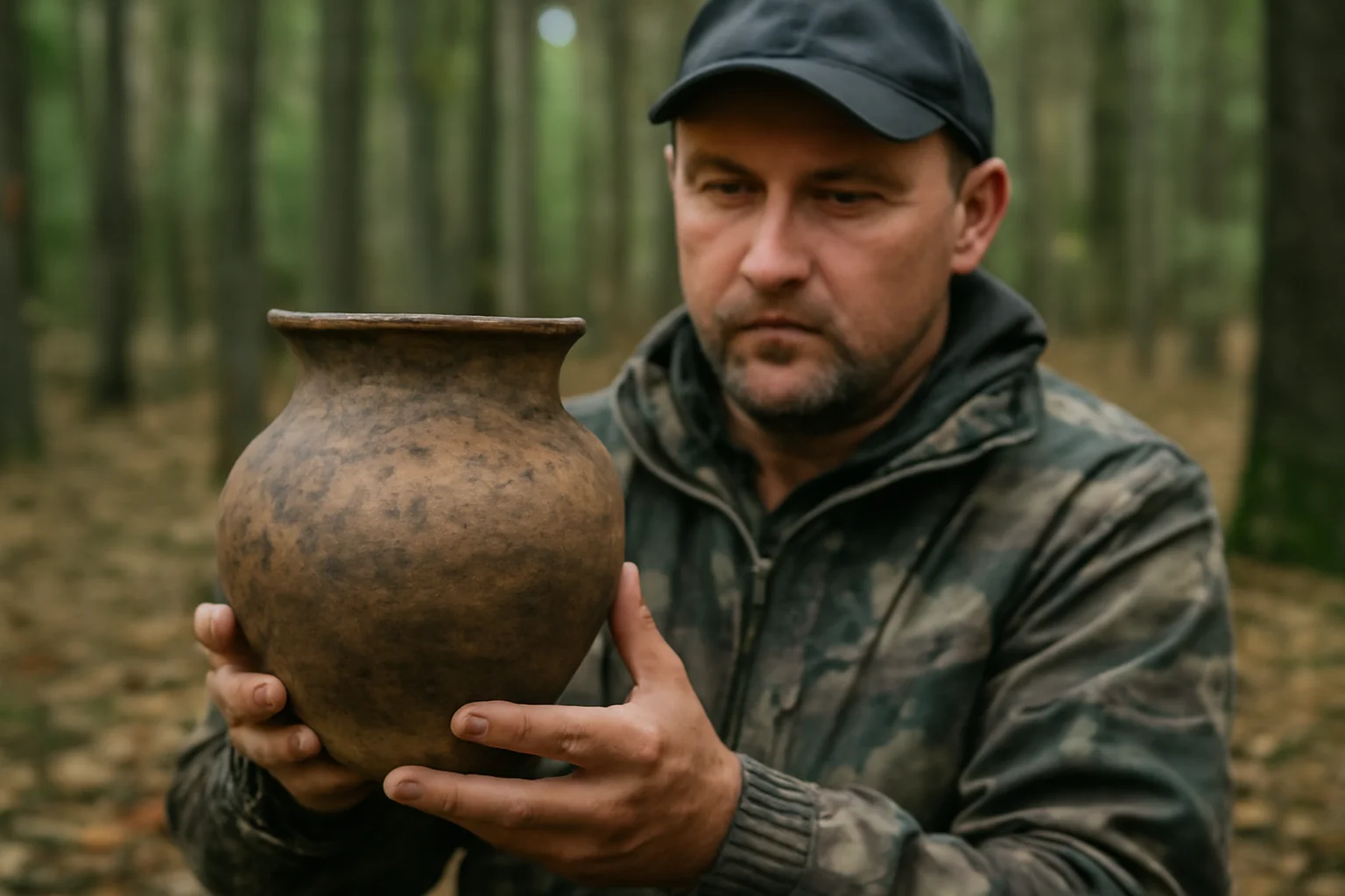 detectorist din Târgu Jiu găsește moșmoane în pădure