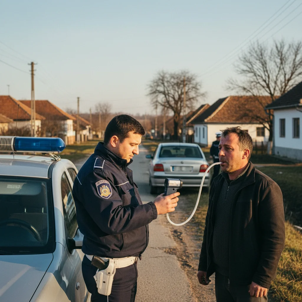 Dosar penal pentru șofer prins băut în Breznița-Motru