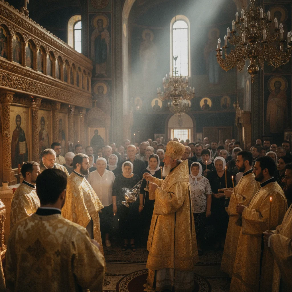 Episcopul Nicodim a oficiat Liturghia în Crihala, Severin