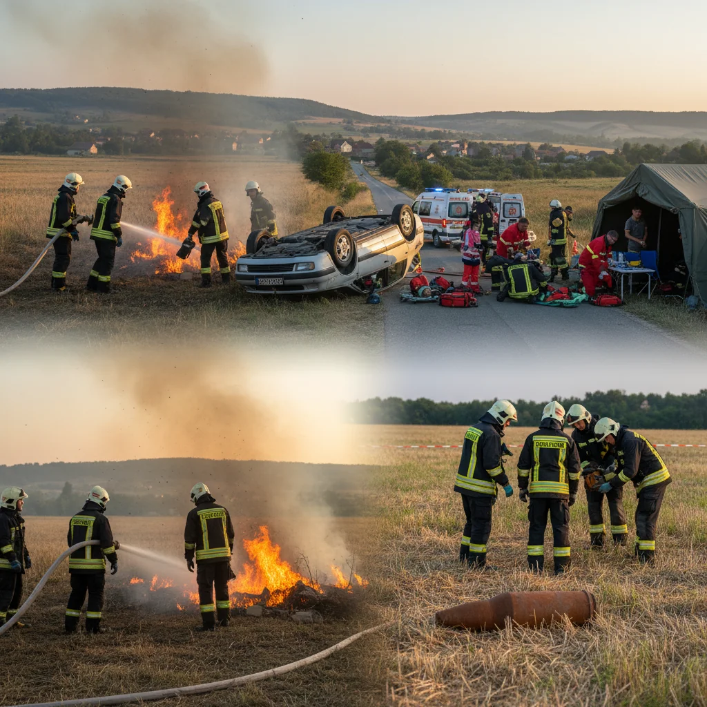 incendii, accident rutier, muniție neexplodată și sprijin medical pentru 31 de persoane