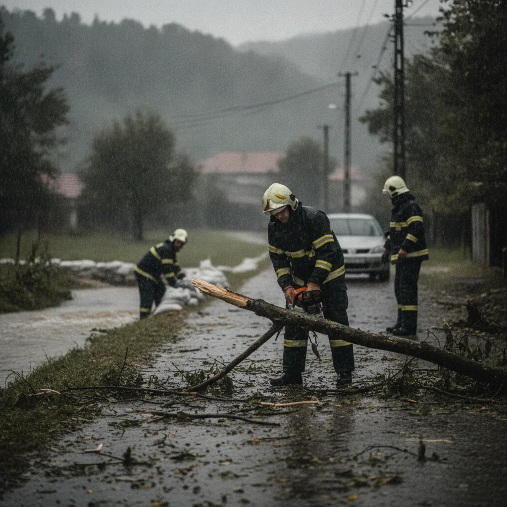 Intervenții ISU Mehedinți în urma Codului Portocaliu: Acoperișuri și Copaci Căzuți