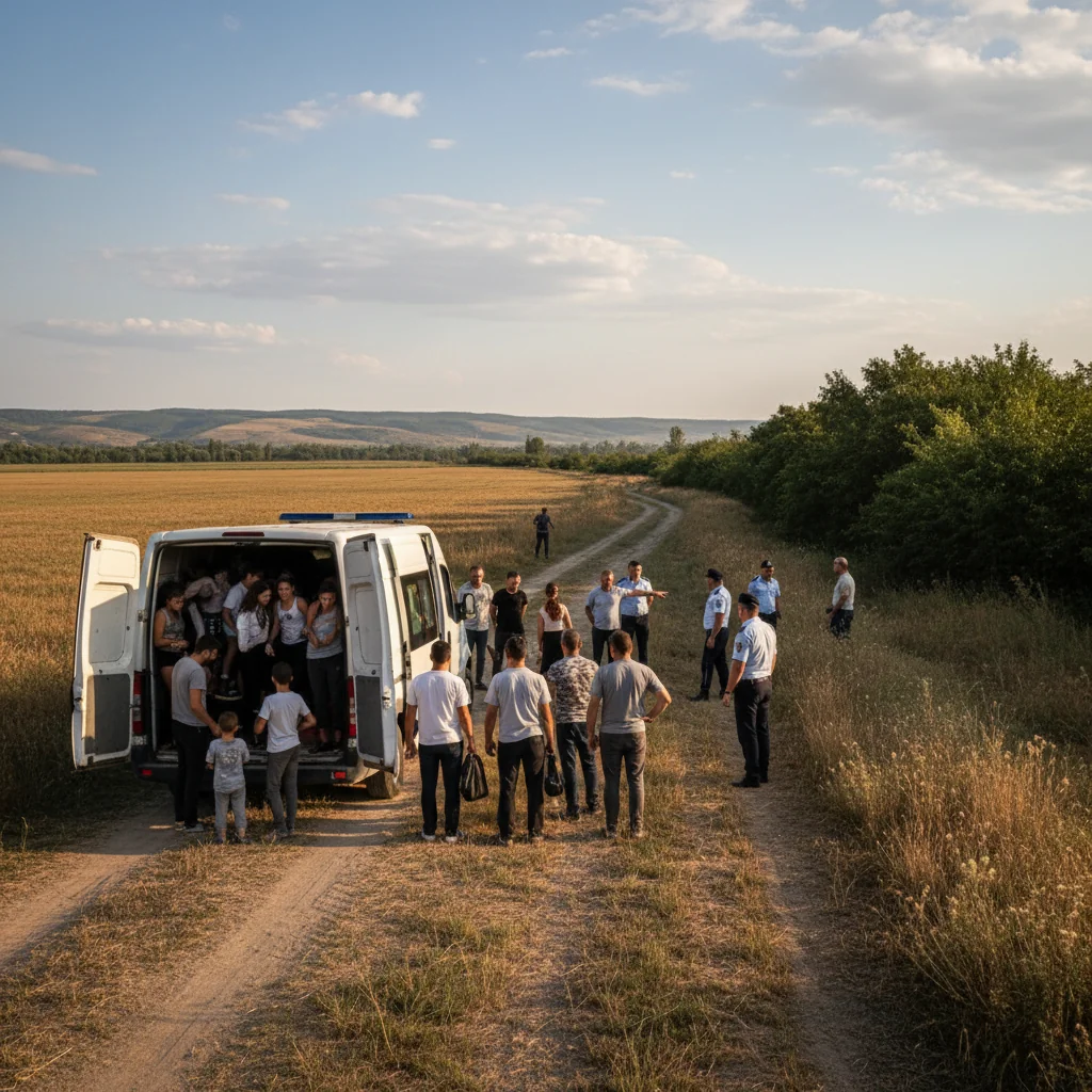 Mașină abandonată cu migranți semnalați lângă Drobeta Turnu-Severin, după un apel la 112