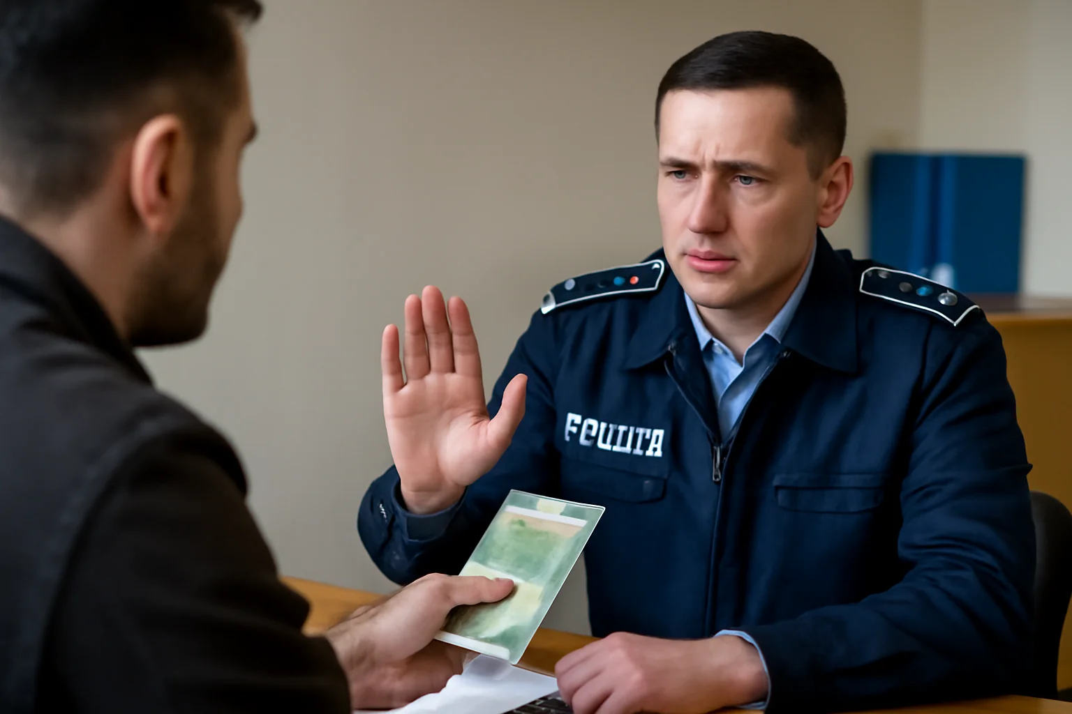 Mită dejucată în Mehedinți: polițist respinge 100 de euro
