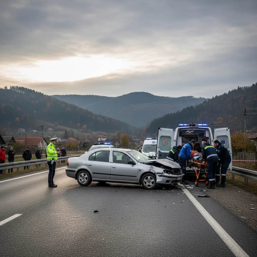 o persoană rănită transportată la spital