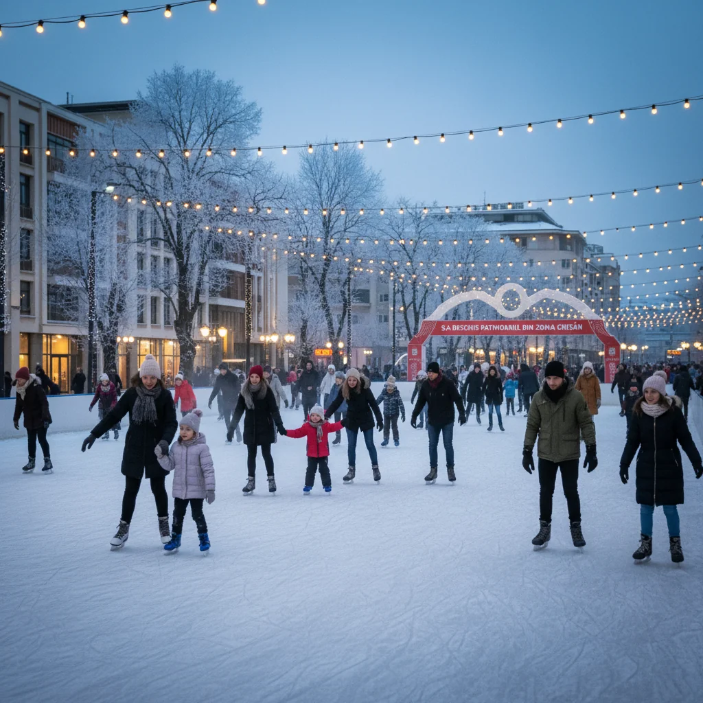 Patinoarul din zona Crișan și-a deschis porțile pentru iubitorii de patinaj