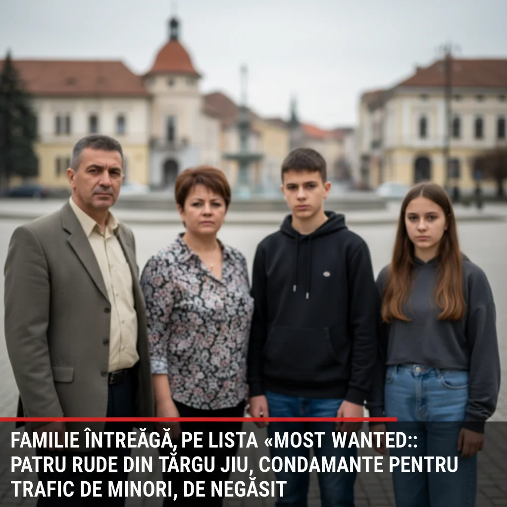 Patru rude din Târgu Jiu, condamnate pentru trafic de minori, pe lista Most Wanted și dispărute