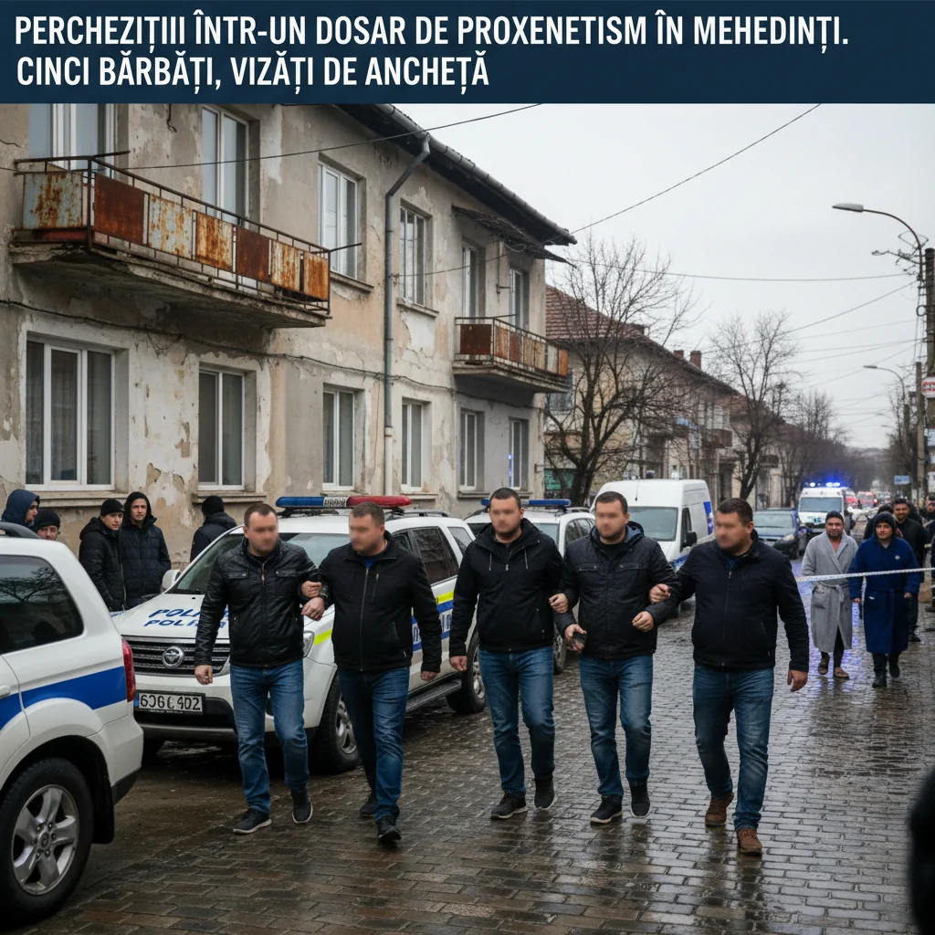 Percheziții în Mehedinți: Cinci bărbați implicați în proxenetism