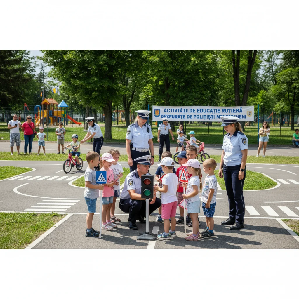 Polițiștii din Mehedinți desfășoară activități de educație rutieră în comunitate