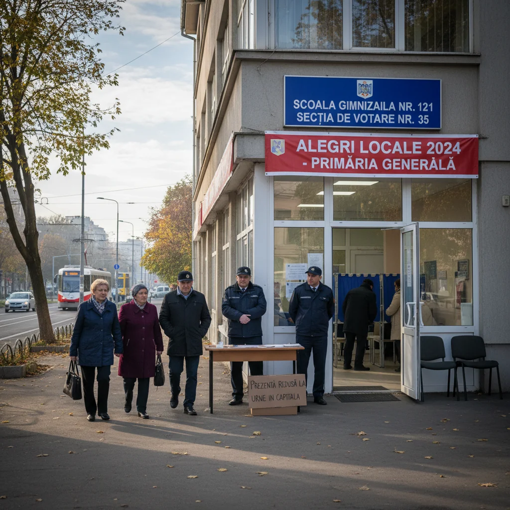 Prezență scăzută la vot în București în primele ore ale alegerilor pentru Primăria Generală