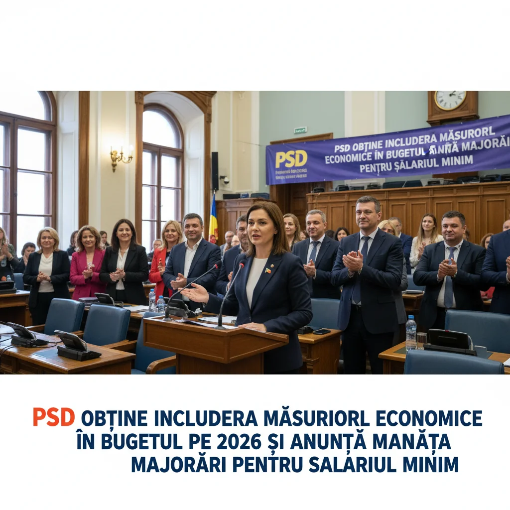 PSD asigură includerea măsurilor economice în bugetul pe 2026 și anunță creșteri ale salariului minim