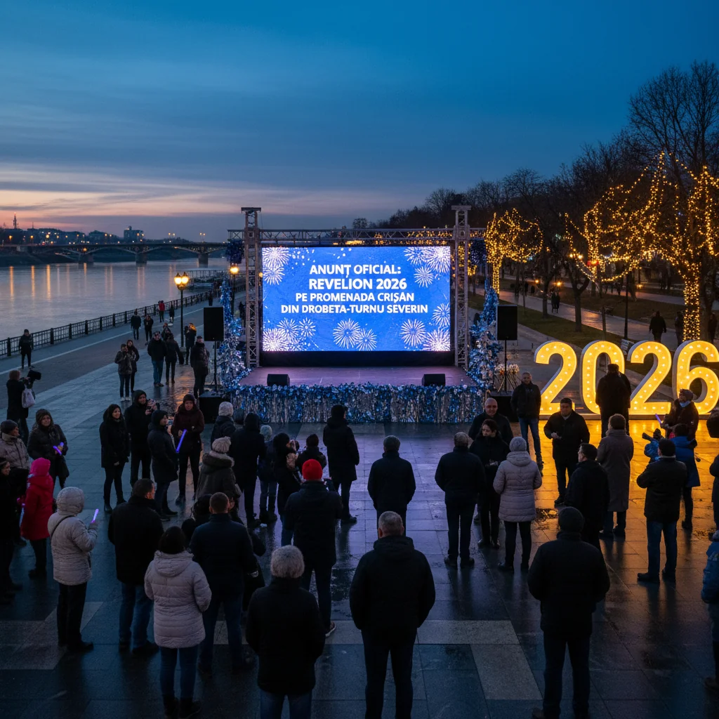 Revelion 2026 pe Promenada Crișan din Drobeta-Turnu Severin: programul serii de 31 decembrie