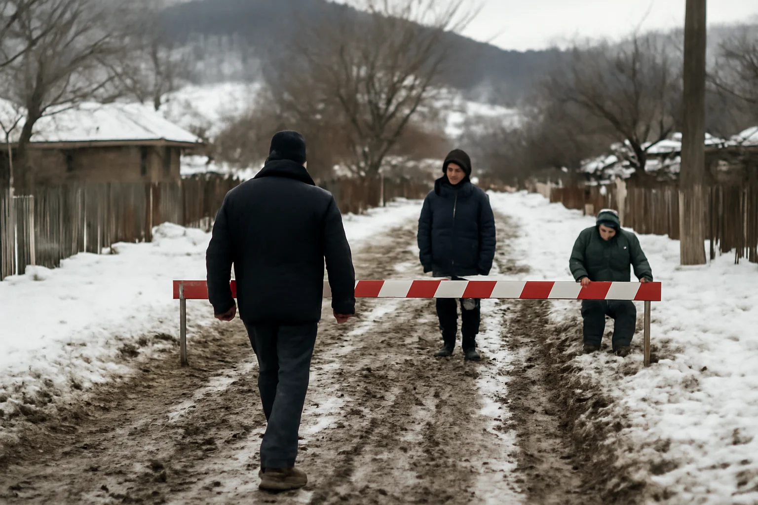 Sat din Drobeta Turnu-Severin, izolat după ce drumul de acces a devenit impracticabil