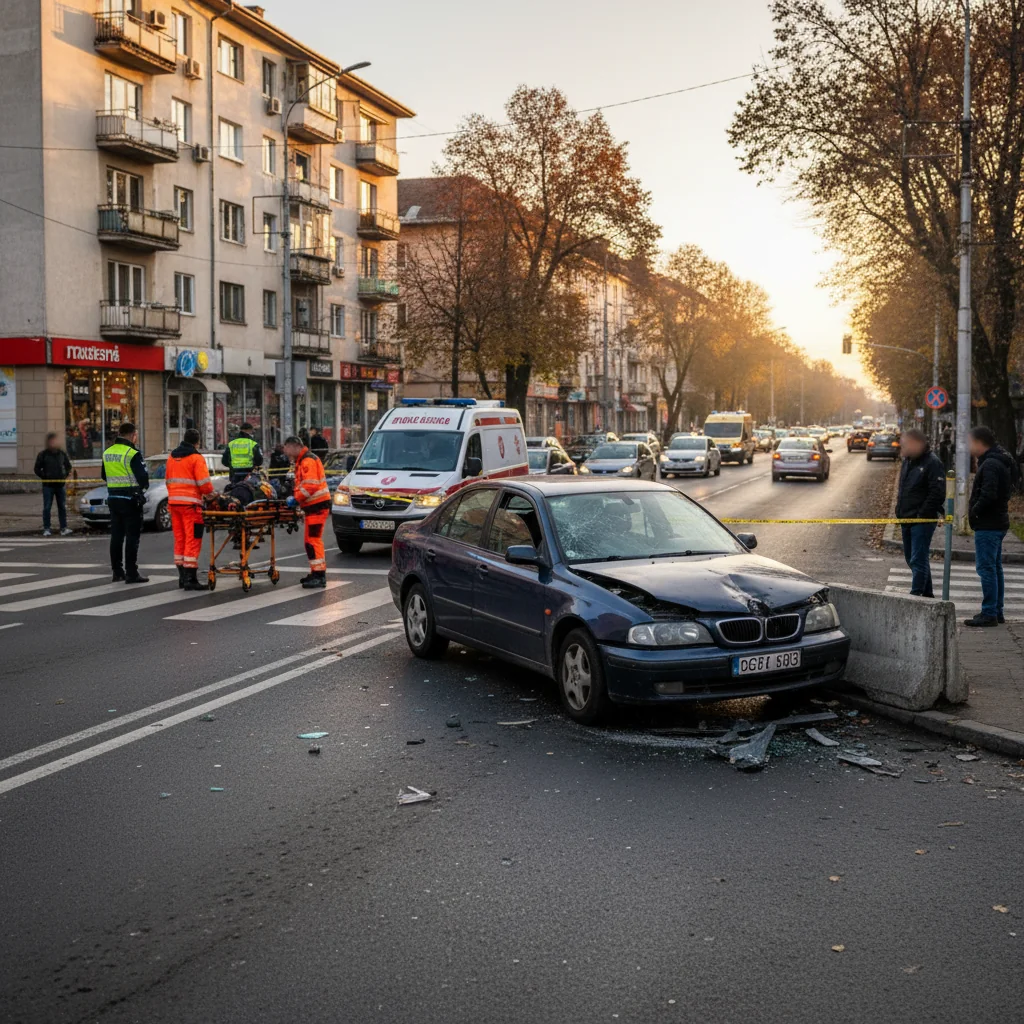 Șoferiță de 77 de ani rănită într-un accident pe bulevardul Tudor Vladimirescu din Drobeta-Turnu Severin