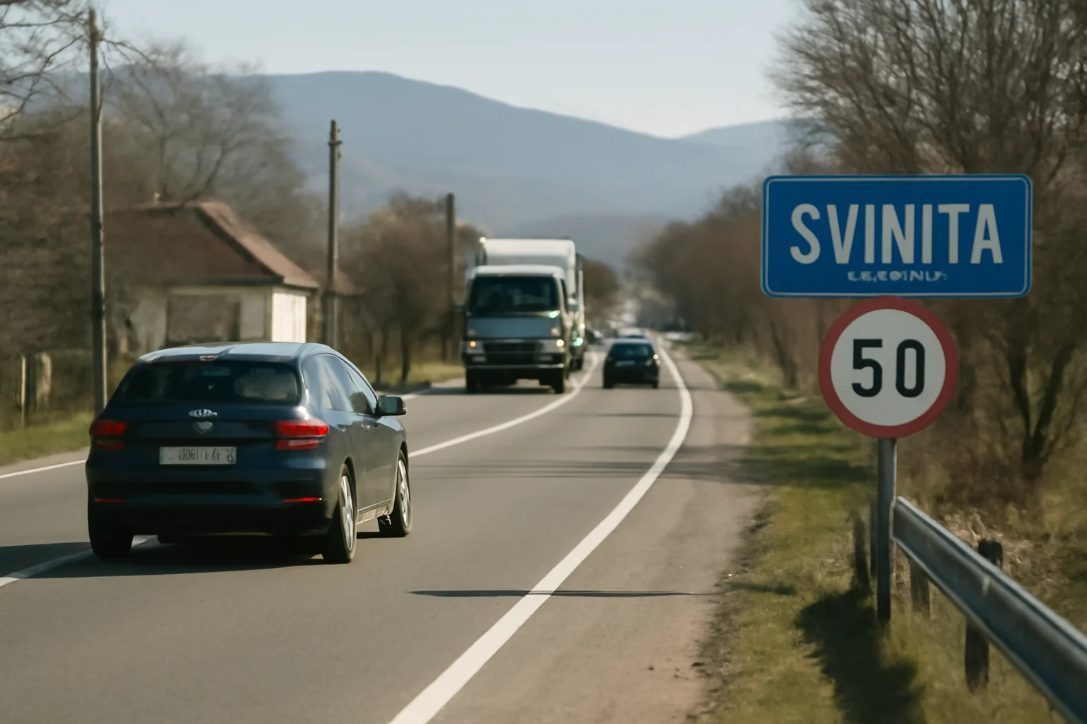 Trafic reluat în condiții normale pe DN 57, în zona Svinița, anunță autoritățile din Drobeta Turnu-Severin