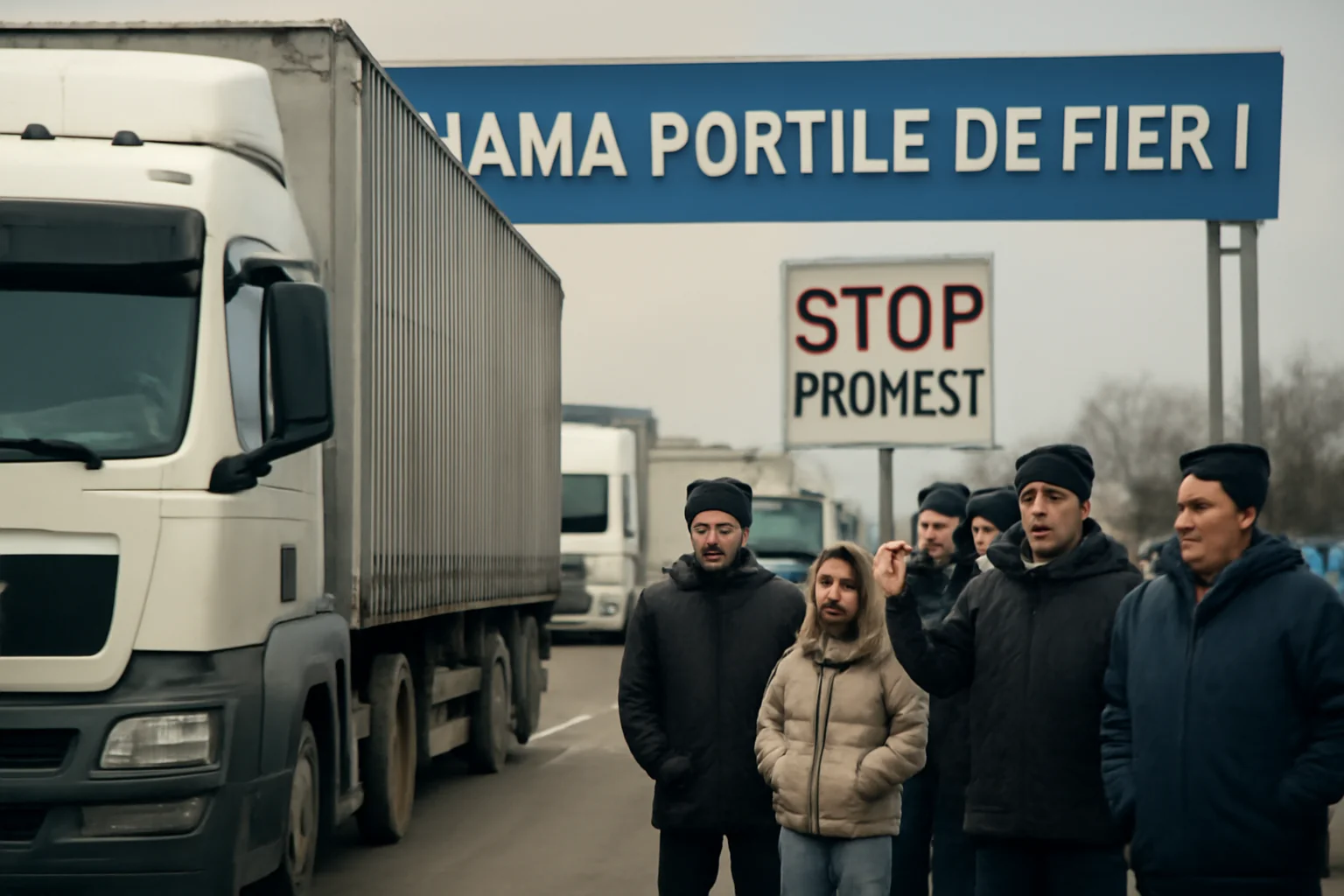 Traficul de marfă prin Vama Porțile de Fier I, lângă Drobeta Turnu-Severin, afectat de protestele din Serbia