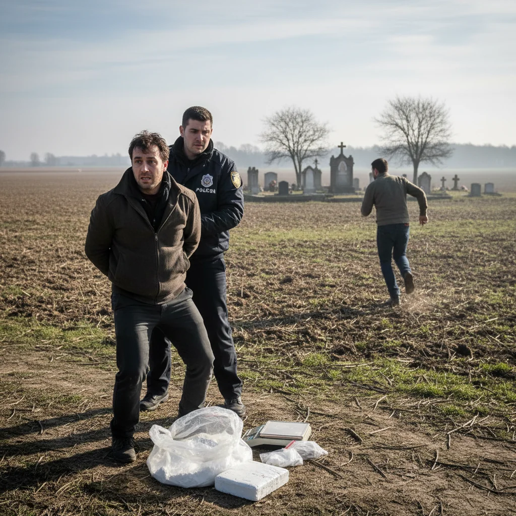 unul a încercat să scape fugind pe câmp și ascunzându-se în cimitir