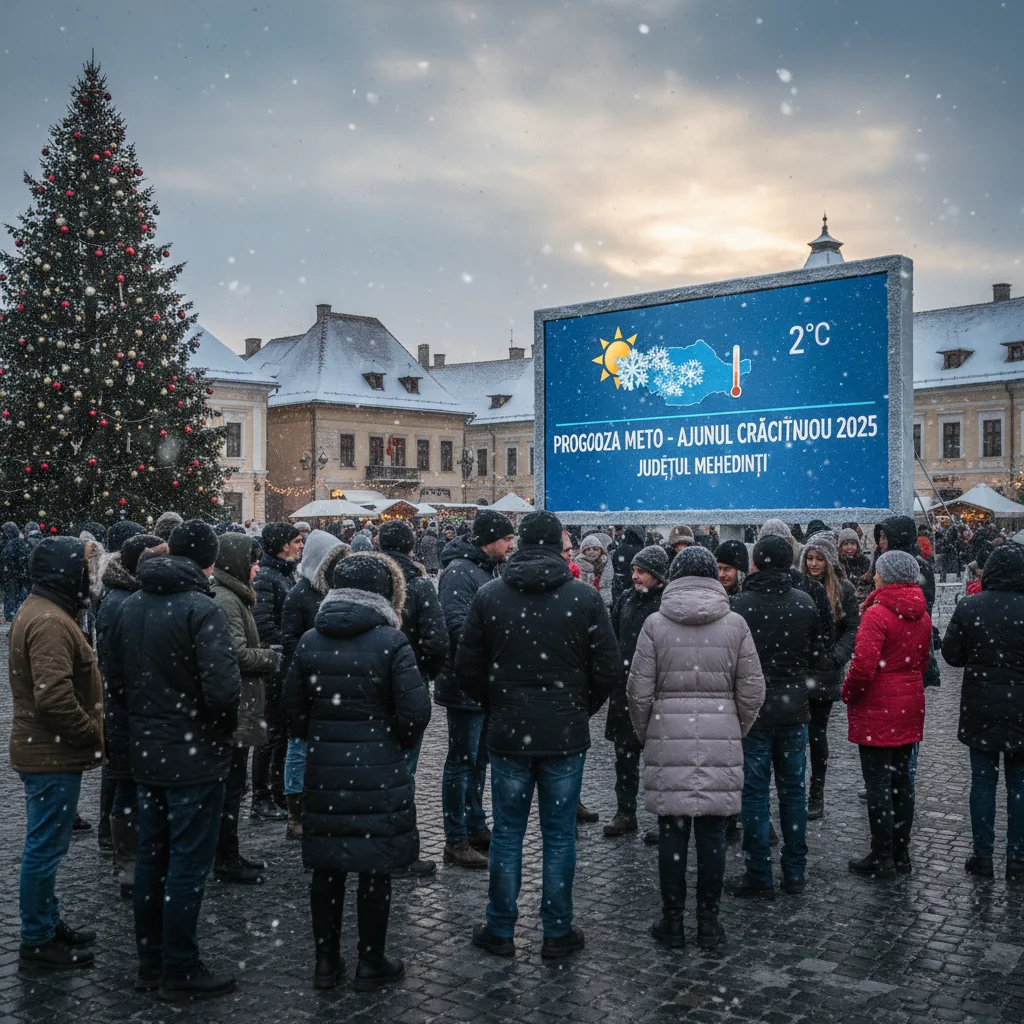 Vreme rece și ploi slabe în Ajunul Crăciunului 2025 la Drobeta Turnu-Severin